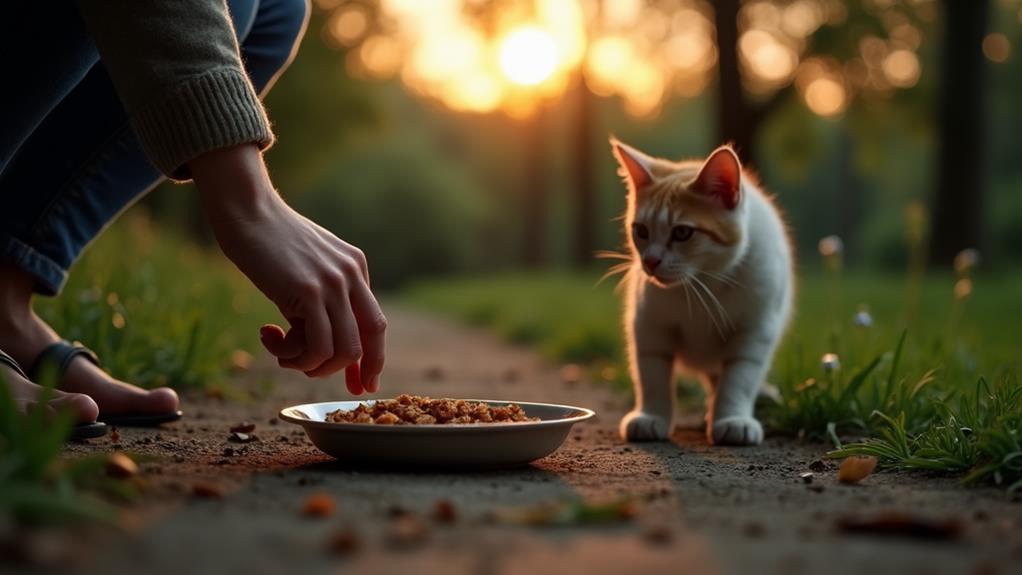 establish regular feeding schedule