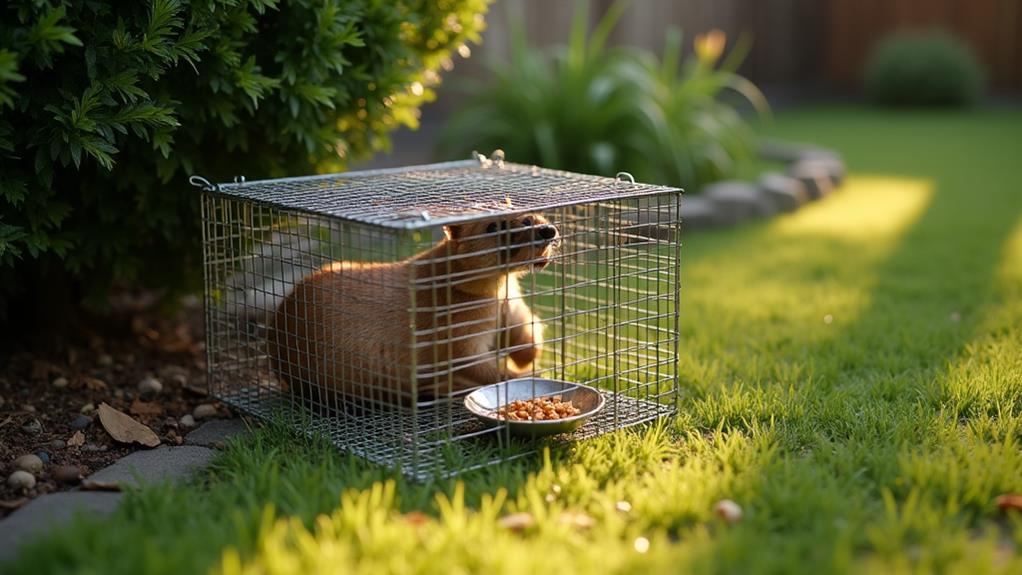setting up live trap