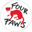 Logo of Four Paws Organization. 