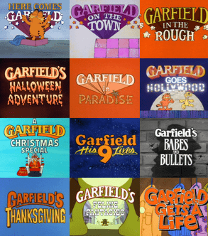 The 12 Garfield Television Specials.